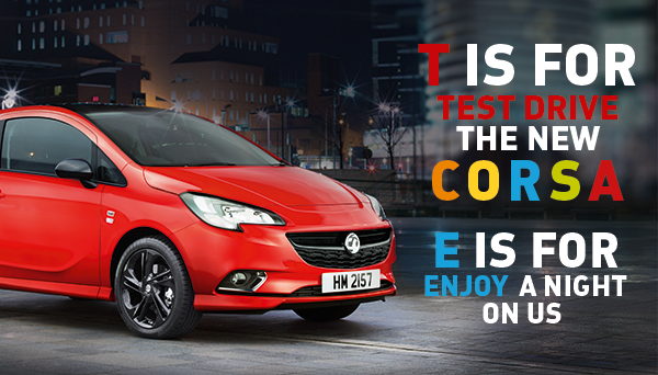 Meet the new Corsa. Limited edition 3dr. £149 per month over 23 months with a £2,533 advance rental