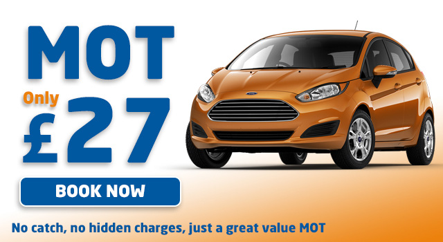 MOT Only £27. BOOK NOW