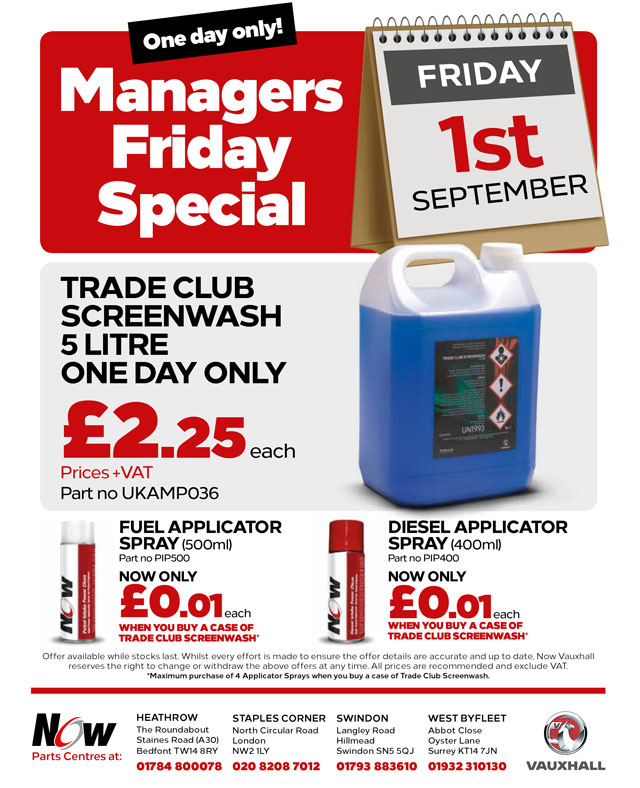 Managers Friday Special